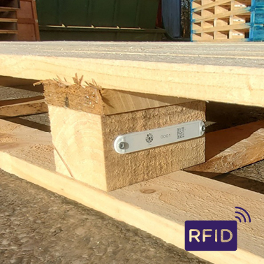 Heat treated wooden pallets mark